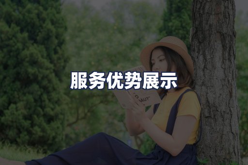 服务优势展示